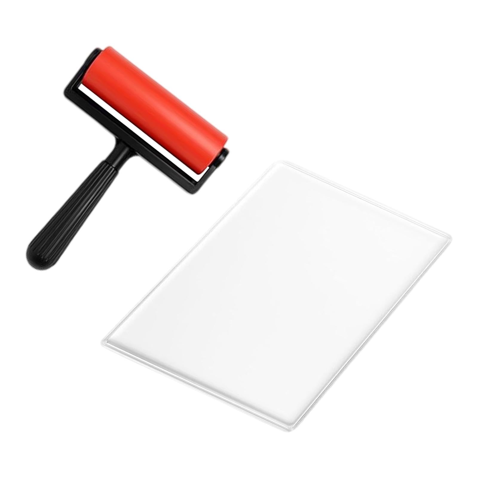 Harilla Gel Plate Lavabile Riutilizzabile Stampa Artistica Monostampa con Rullo Pressa in Gomma Materiale Adatto per Creazione Artistica Scrapbook Diario, M