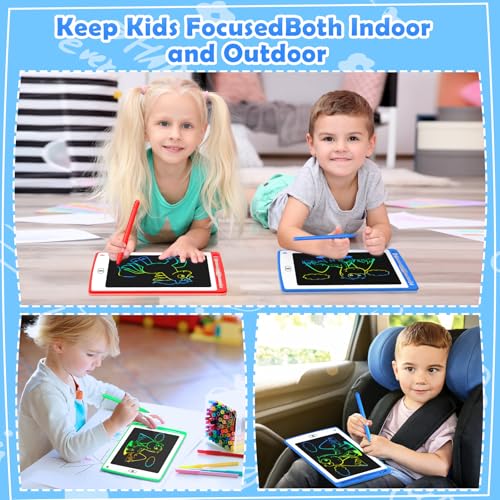 Image of Party Favor LCD Writing Tablet for Kids, 8.5 Inch Colorful Doodle Board Drawing Tablet, Educational Learning Toys Birthday Gifts for Boys Girls Age 3 4 5 6 7 8 (12 Pack)
