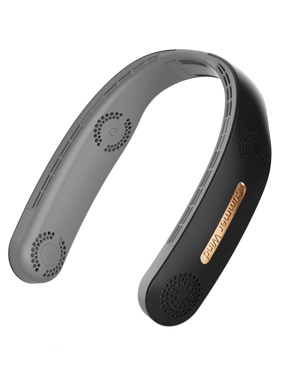 Gaiatop Portable Neck Fan, 360° Cooling Hands-Free Bladeless Rechargeable USB Fan with 4 Motors & 3 Speeds, Ultra-Quiet Personal Cooling Fan for Indoor Outdoor Travel Office (Black)