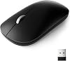 USB Wireless Mouse, 2.4G Silent Slim Cordless Computer Mouse with Metal Scroll, 1600 DPI & 24-Month Battery Life, Small Portable Optical Computer Mice for Windows macOS iPadOS Android Laptop PC