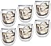Produktbild AKTION: 6x 320ml doppelwandiges Thermoglas mit Schwebe-Effekt, Teeglas / Kaffeeglas für Cappuchino, Milchkaffee, Tee, Eistee, Schorle, Desserts oder als Eisbecher geeignet, 36R by Feelino