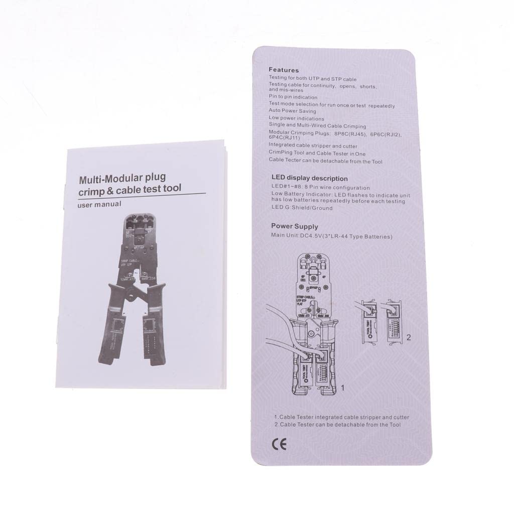 Wire Crimper Cutter Stripper Tool & Cable Tester for 8P/6P/4P Network Cable-image-14
