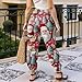 Christmas Baggy Sweatpants for Women Trendy Print Joggers Casual Loose Drawstring Sweat Pants Fall Fashion Clothes（1-Watermelon Red,Medium
