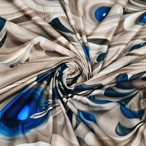 Image of Dream Weaverz 7D Bedsheet for Double Bed King Size with 2 Pillow Covers | Digital Printed & Fitted Elastic for Kids | Soft Glaze Cotton Feel | Fits Upto 12 Inch Mattress (Peacock)