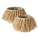 CasaJame - Set di 2 cestini decorativi, con frange d'erba, 18 - 20 cm, 23 - 30 cm, colore: Marrone