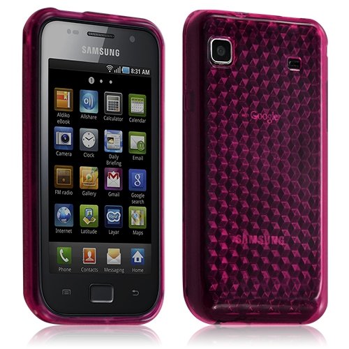 Seluxion – Carcasa Gel DIAMANTE transparente para Samsung Galaxy SCL i9003, color rosa