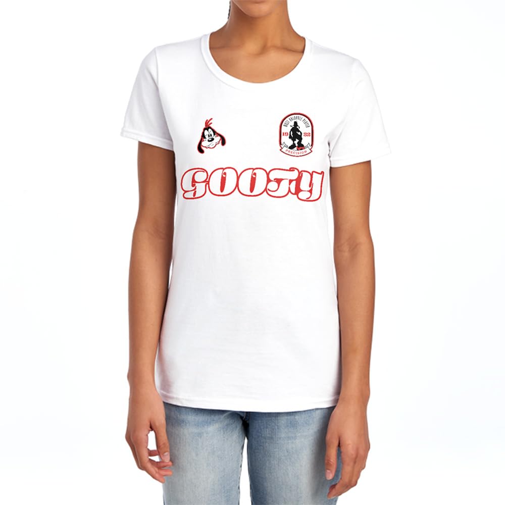 Disney Goofy Football Jersey Womens T Shirt, White, XXL