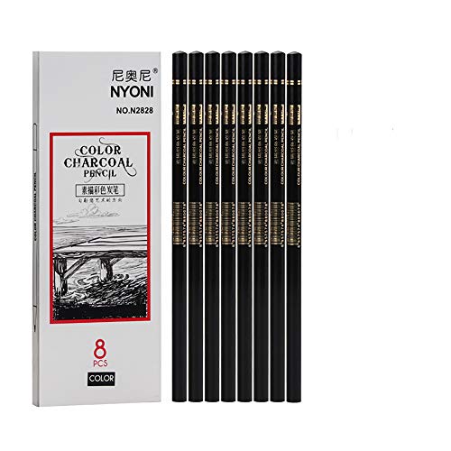 Sketch Color Black Charcoal Pencil, Black Charcoal Pen, High-Light Painting Pen Color Chalk