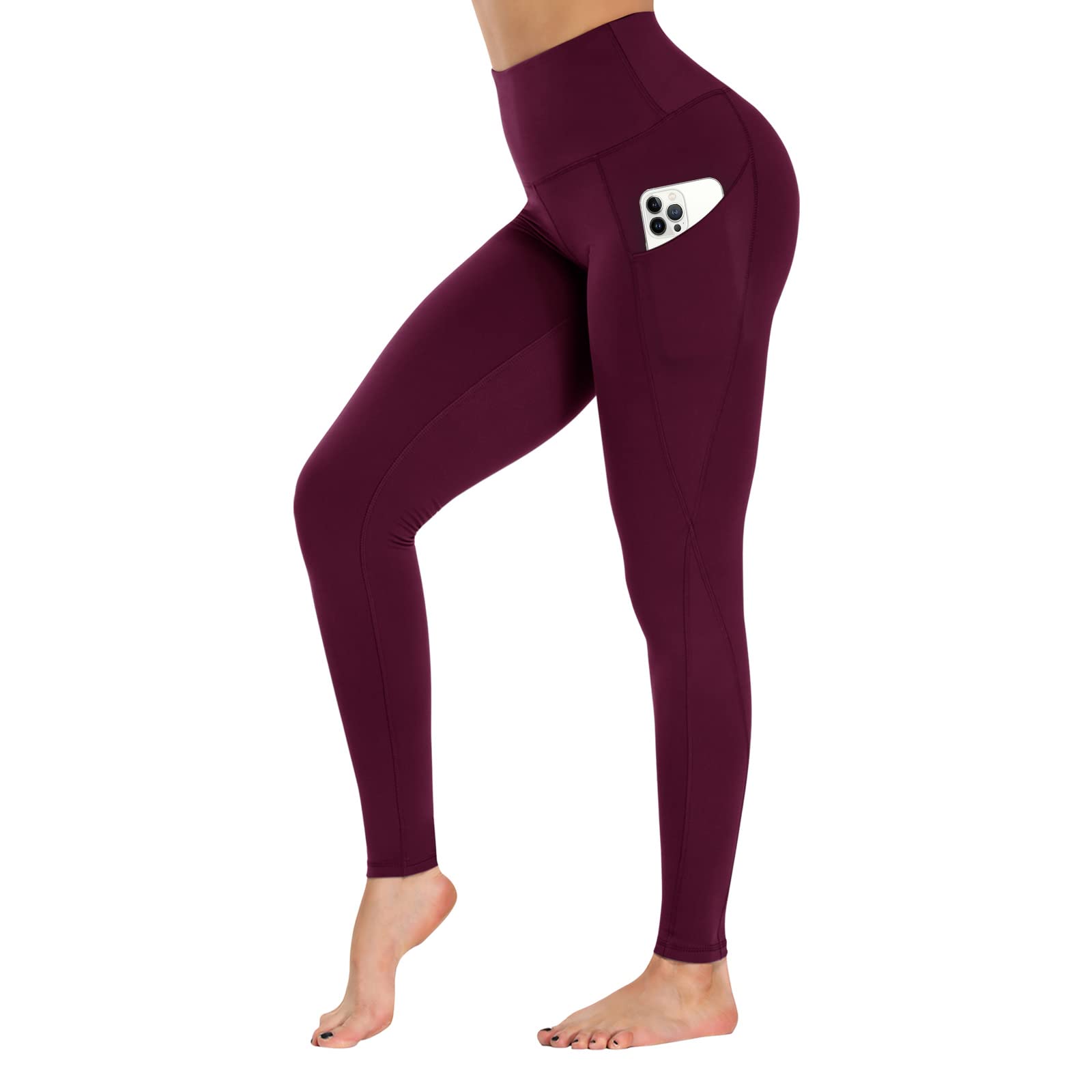 Women's and Girls High Waist Yoga Sports Tummy Control Ankle Length Leggings Activewear Track Pants 4-Way Stretch, Zip Waist Pocket and 2 Side Pockets-picture-27
