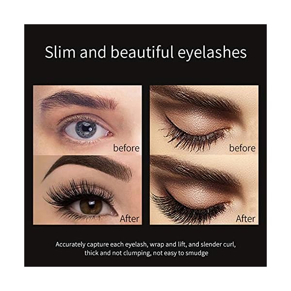 Mascara Damen Schwarze Wimperntusche Extra Lange Wimpern langlebig Wasserdicht Verlängerung Verdickung Mascara Kein… – Bild 6