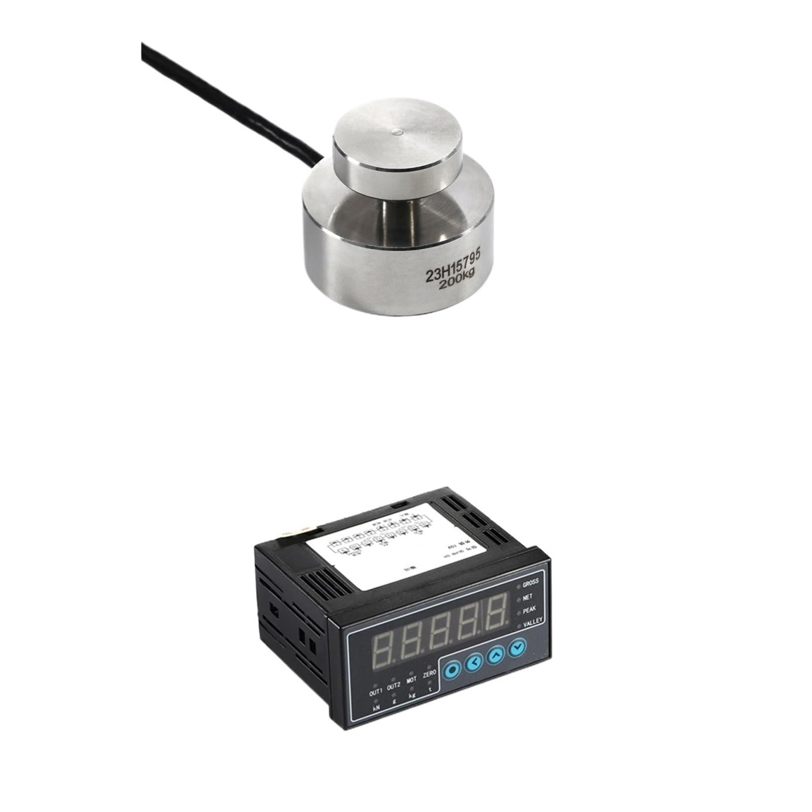 JJHQOKYNA Load Cell Sensor with Indicator Display Weighing Compression and Tension 100KG 200KG 500KG 1T(1T and Indicator)