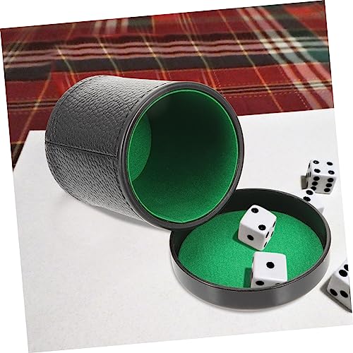 Toyvian Dice Game Cup 1 Set Silent Leather Sieve Cup plastic bar dice game vintage dice cup Bar Dice Cup - Image 3