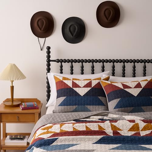 Parure de lit en coton doux Pendleton Explorer couvre-lit gris