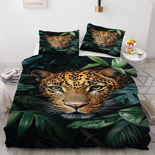 Housse couette en microfibre douce 220x240 pour lit double 3 pièces