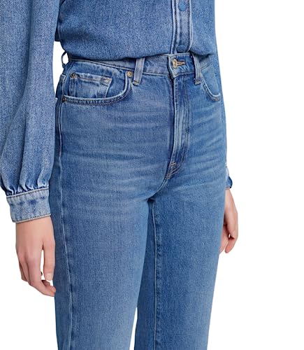 7 For All Mankind Women's Logan Stovepipe Straight Leg Jeans in Explorer4