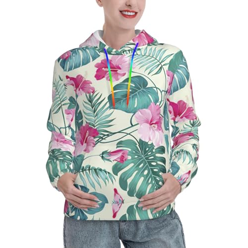Sweat feuilles de palmier pull extensible contre le froid et les hauts rigides