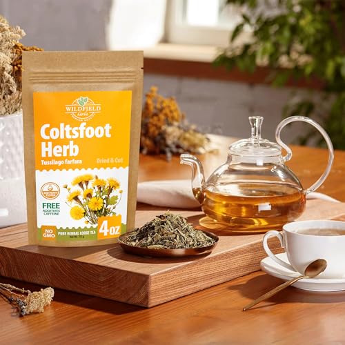 Image of 4 oz. Coltsfoot Herb Leaf Tea (Tussilago Farfara) - 113g Coltsfoot Leaf Herb Tea Un De Caballo