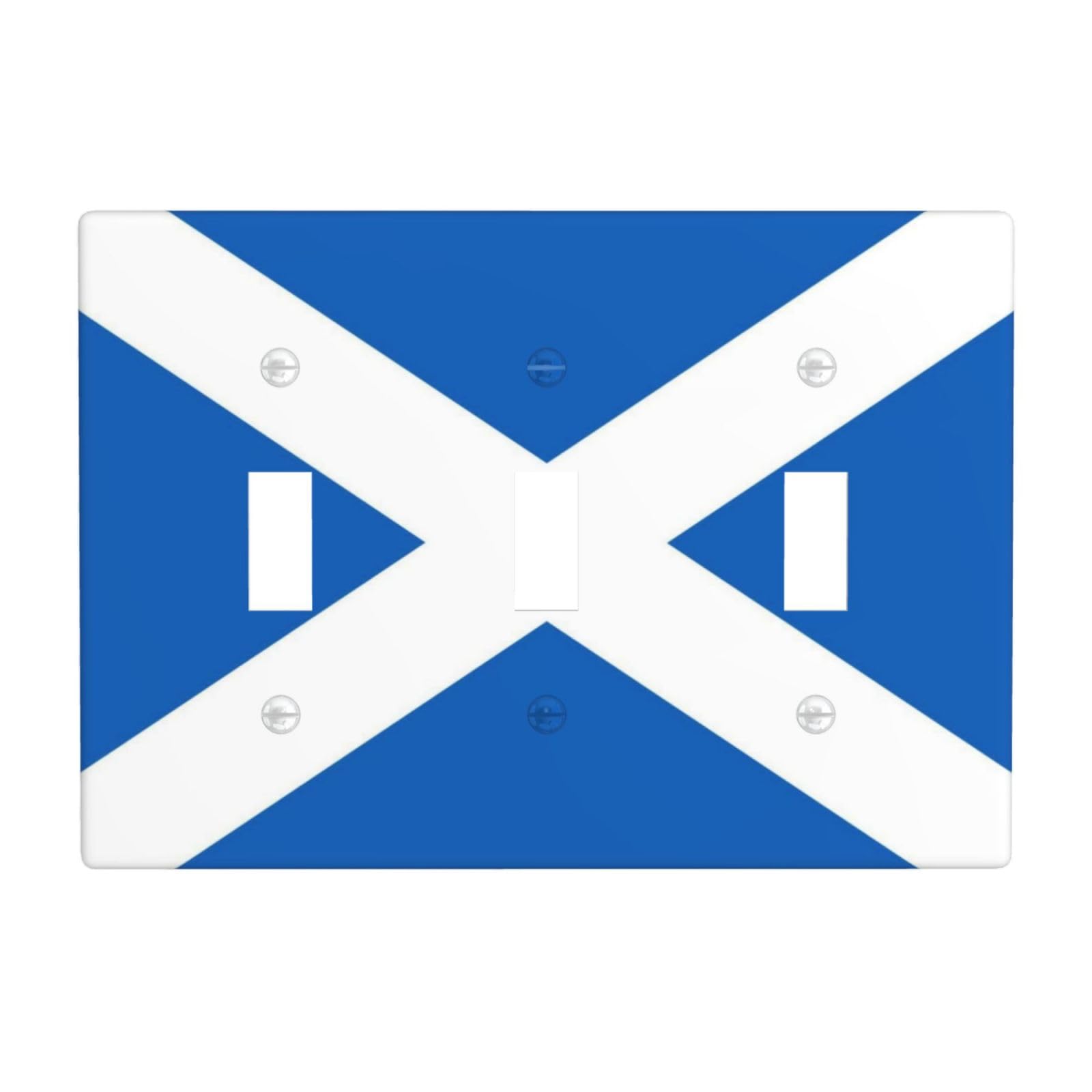 Scotland Flag 3 Gang Switch Plate Cover-Unbreakable Polycarbonate Wall Plate, Heat Resistant Toggle Switch Decor for Home