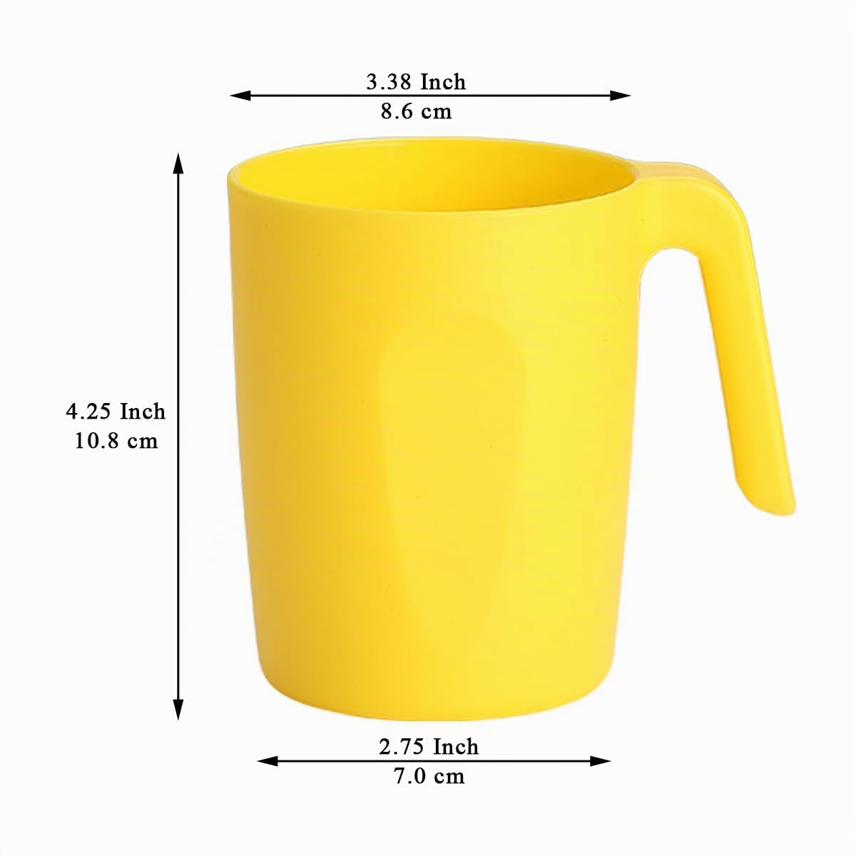 Kyraton Kunststoffbecher Set 12 teilig, unzerbrechliche und wiederverwendbare leichte Reisekaffeetassen, Espressotassen, leicht zu tragen und zu reinigen, mikrowellengeeignet, spülmaschinenfest