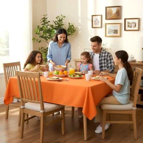 Image of sancua Rectangle Tablecloth, 54 x 108 Inch, Orange