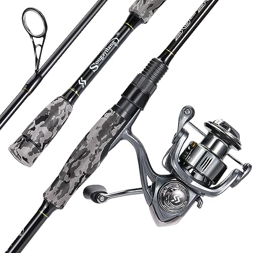 Sougayilang Fishing Rod and Reel Combo, Stainless Steel Guides Fishing Pole with Spinning Reel Combo...
