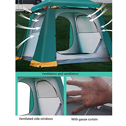 Carpa para camping impermeable y resistente al viento 4 personas miniatura 4