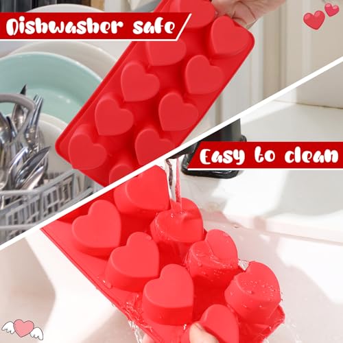 Hushee 3 Pack de Moldes para Cubos de Hielo en Forma de Corazón miniatura 6