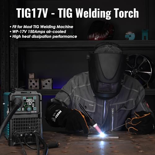bestarc Tocha de soldagem TIG, tocha TIG de elevação de argônio WP-17FV, conector de 150 Amp 10-25 m