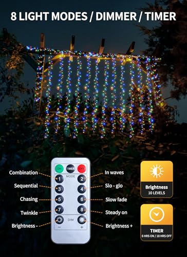Image of Outdoor Fairy Lights Battery Operated, 2 Pack Firecracker Twinkle String Lights with Remote, 5 Feet 60 LEDs for DIY Wreath Wedding Party Bedroom Mason Jar Holiday Christmas, Multicolor