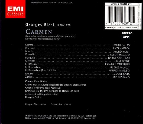 Bizet: Carmen (Gesamtaufnahme) (Aufnahme Paris 1964)