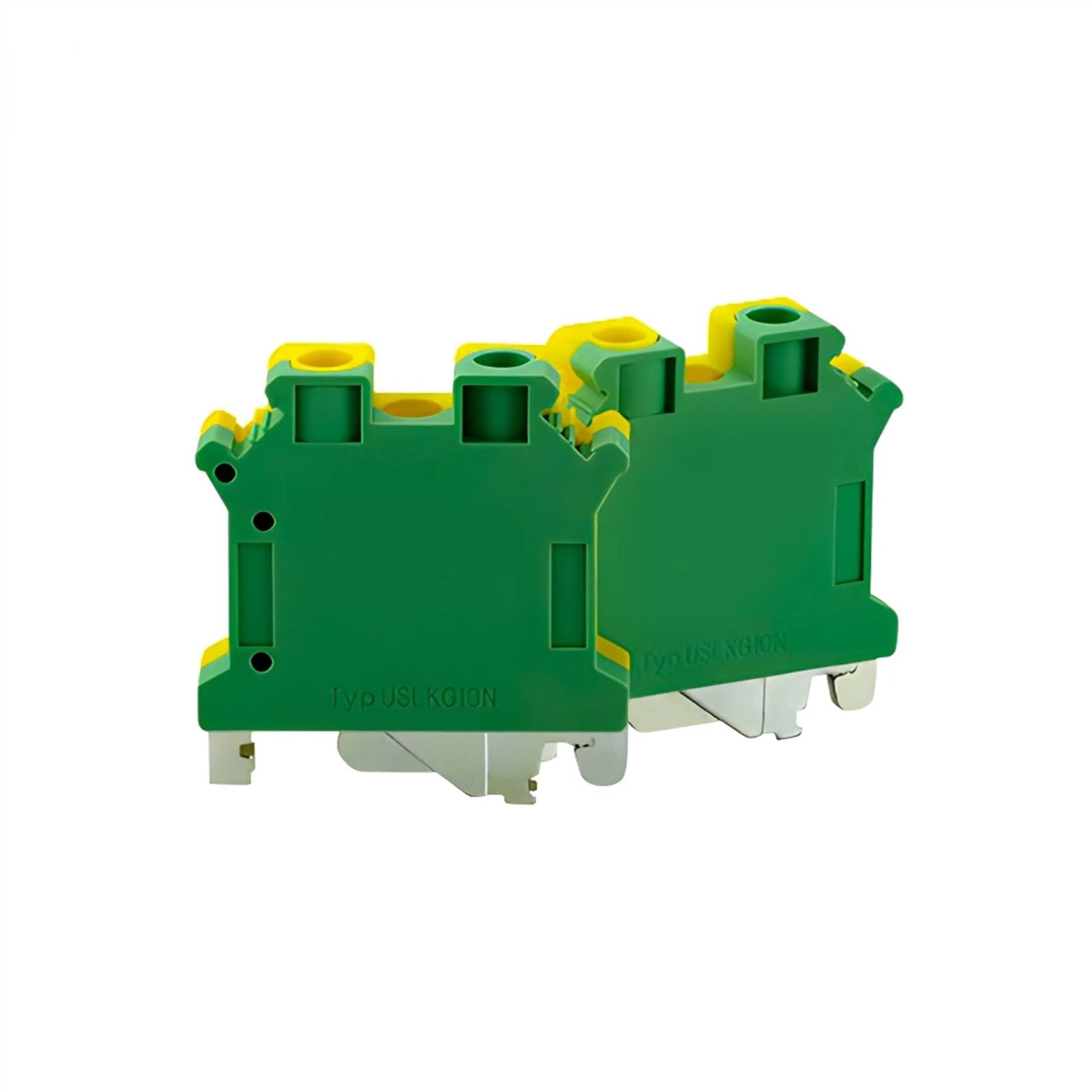 10 Pz USLKG-10N PE Morsettiera su guida Din Morsettiere a vite Morsettiere Terra Classe universale Connettore USLKG10N Filo conduttore