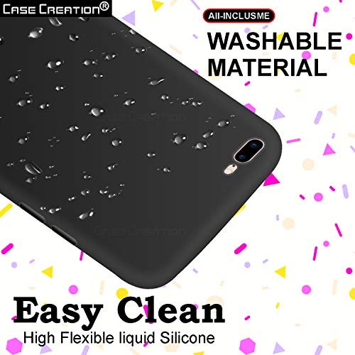 Image of Case Creation Luxurious OG Series for Apple iPhone 7 Plus Case Cover,Anti-Dirty Slim Case Frosted Matte Cute Candy TPU Raised Bezel (Splash of Color) Back Cover for iPhone 7 Plus -Black