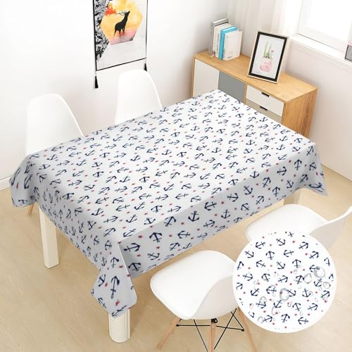 Nappe de table lavable infroissable imperméable 140x180 cm polyester nappe rectangulaire - 4