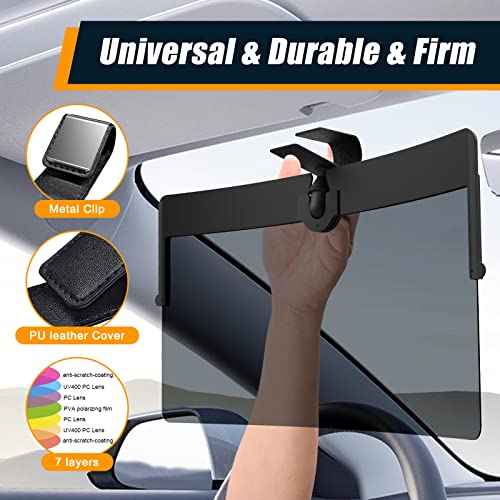 Veharvim VH-SV11-003N Sun Visor Extender For Cars, Upgraded Polarized Car Visor Extender Sun Blocker Uv400, Universal Visor Extension For Car Visor, Clip On Sun Visor For Car, Adjustable Car Sun Visor, Glare thumb #4