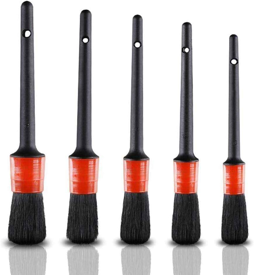 Fancartuk Car Cleaner Brush Set - 5 Pieces Detail Brushes Cleaning Brushes Soft Hair Bristles Brush, Auto Detailing Brush Set For Cleaning Weels, Interior, Exterior, Leather (Style1)