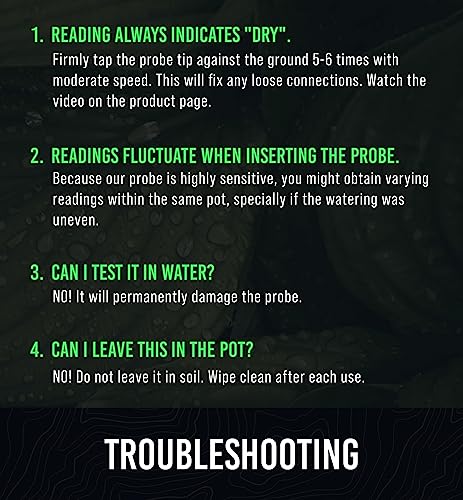 Soil Moisture Meter - Most Accurate Plant Water Meter - Easy And Fast Reading Soil Hygrometer - Plant Moisture Meter With Probe Indoor Outdoor Plants | Water Tester #TOP6