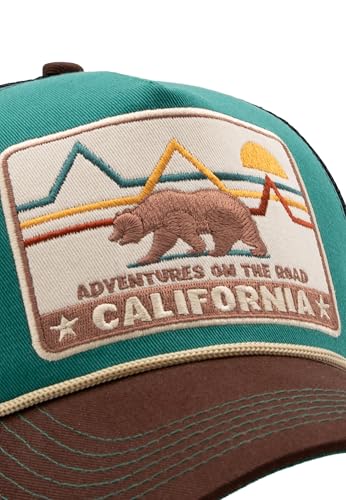 Gorra retro de visera curvada con bordado y malla transpirable 6