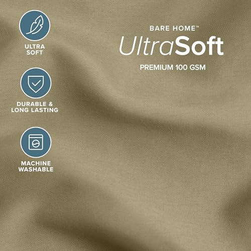 Image of Bare Home Comforter Set - Queen Size - Ultra-Soft - Goose Down Alternative - Premium 1800 Series - All Season Warmth (Queen, Olive)