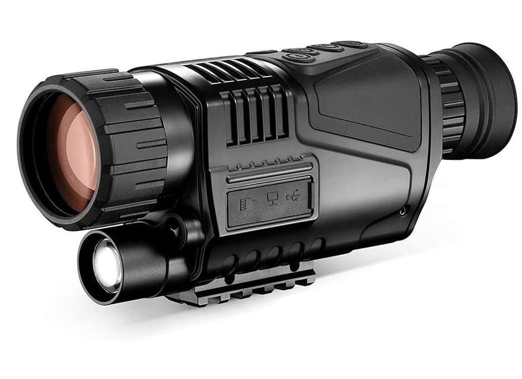 Visión Nocturna Monocular, Equipo De Espía Infrarrojo De 5x40mm, 65 6ft / 200m Distancia De Visualización Larga, Gafas Infrarrojas For La Caza, Espía, Militar, Táctica, Seguridad