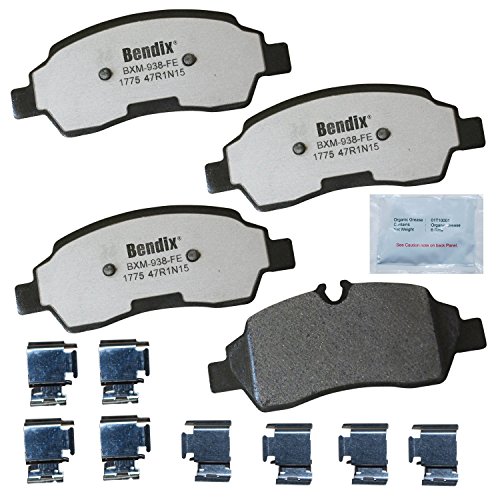 Image of Bendix Fleet Metlok MKD1775FM Semi-Metallic Rear Brake Pads for Ford Transit 2019-2016, Transit-150 2019-2015, Transit-250 2019-2015, Transit-350 2019-2015, Transit-350 HD 2020-2015