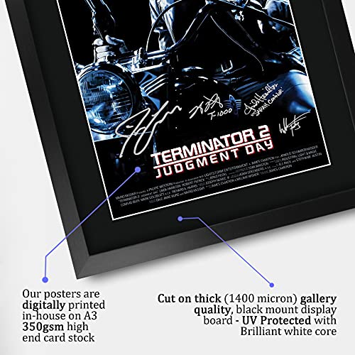 HWC Trading FR A3 Terminator 2 Judgment Day Schwarzenegger Gifts Printed Poster Signed Autograph Picture for Movie Memorabilia Fans - Image 4