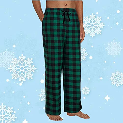 Mens Pajama Pants Fashion Classic Plaid Pjs Outfits Big and Tall Men Christmas Party Sleeping Loungewear Loose Fit2