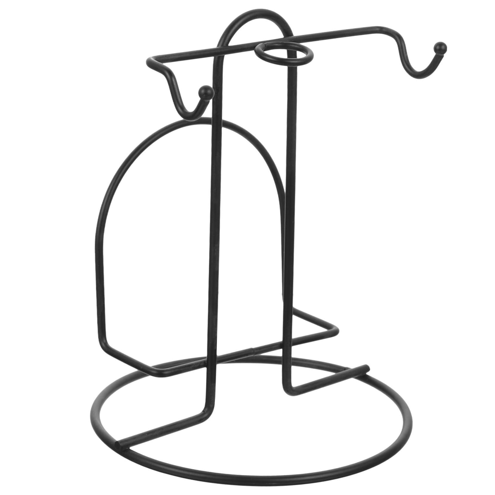 OUNONA 3pcs Desktop Cup Stand Display Plate Stand Iron Display Plate Dish Rack Home Decor