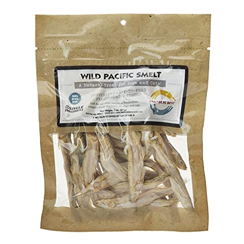 Fresh Is Best Freeze Dried Wild Pacific Smelt Fish Treats - Dog & Cat Treats - Made in The USA