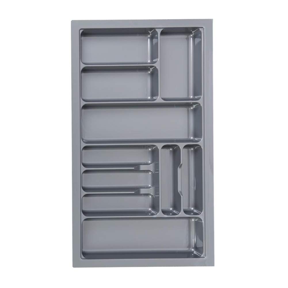 Aramox Vassoi per Posate da 900 Mm Inserto per Cassetti per Posate in ABS 10 Scomparti 83 X 48 X 5,5 Cm Grigio per la Conservazione dei Cassetti della e della Casa e l'organizzazione dei Gioielli