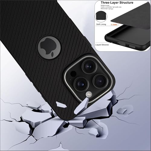 Image of SBMS Back Cover for iPhone 16 Pro Soft Matte Silicone Cover with Slim Fit | (Not Mag-Safe Compatible) | Shockproof | Camera Protection Bumper Case for iPhone 16 Pro (Black)