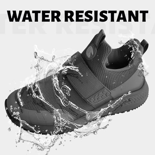 Image of Non Slip Work Shoes for Men Slip on Waterproof Kitchen Chef Restaurant Walking Sneakers Comfortable Food Service Working Footwear Leather Nursing Shoe