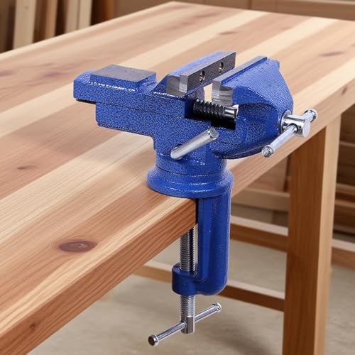 Étau d'établi Teksome robuste base pivotante pour atelier de menuiserie libre - 3