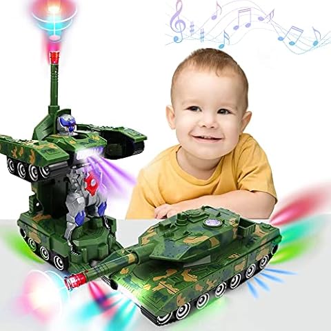 MUSUNFE Transforming Toys Car - Robot Car Toy 2 in 1 Deformation Car- Friction Powered Car Truck Toys. Cars for girls, Transforming Robot Car Toys for 3 4 5 6 7 8 9 10 Years Old Boys Toys (Camo) Cover