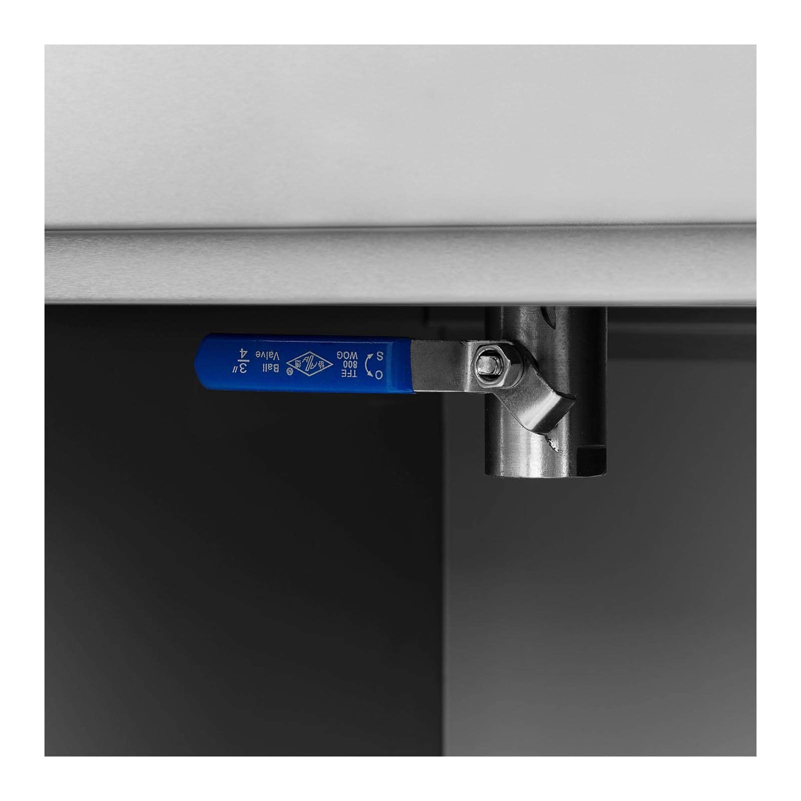 Royal Catering Freidora Eléctrica Profesional para Hostelería 400 V (Volumen: 16 L, 5000 W, Con grifo de vaciado y mueble bajo)